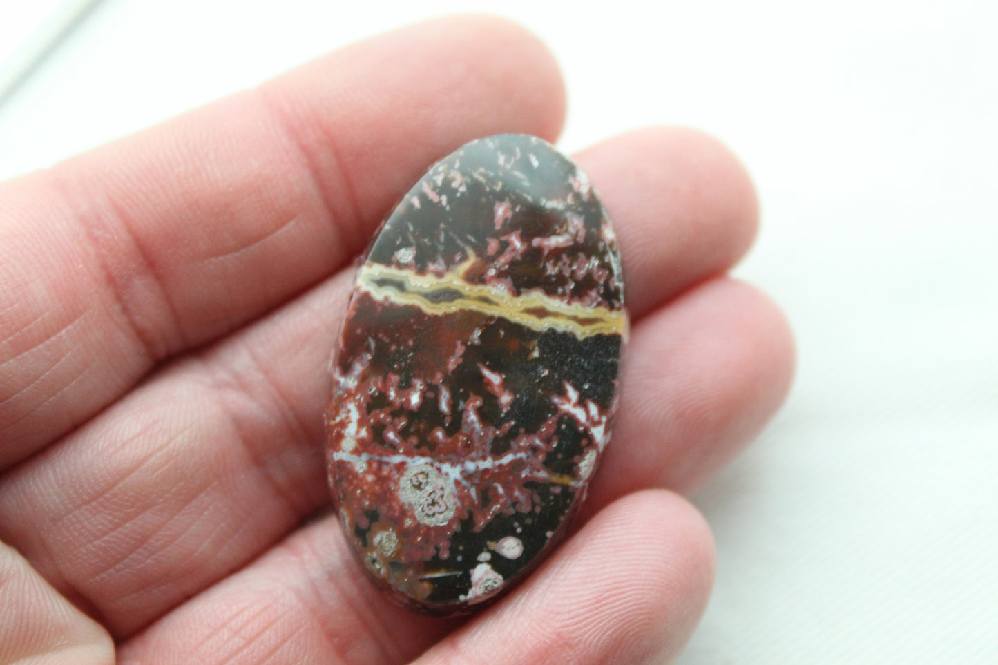 Large River Jasper Cabochon Gemstone red Oval