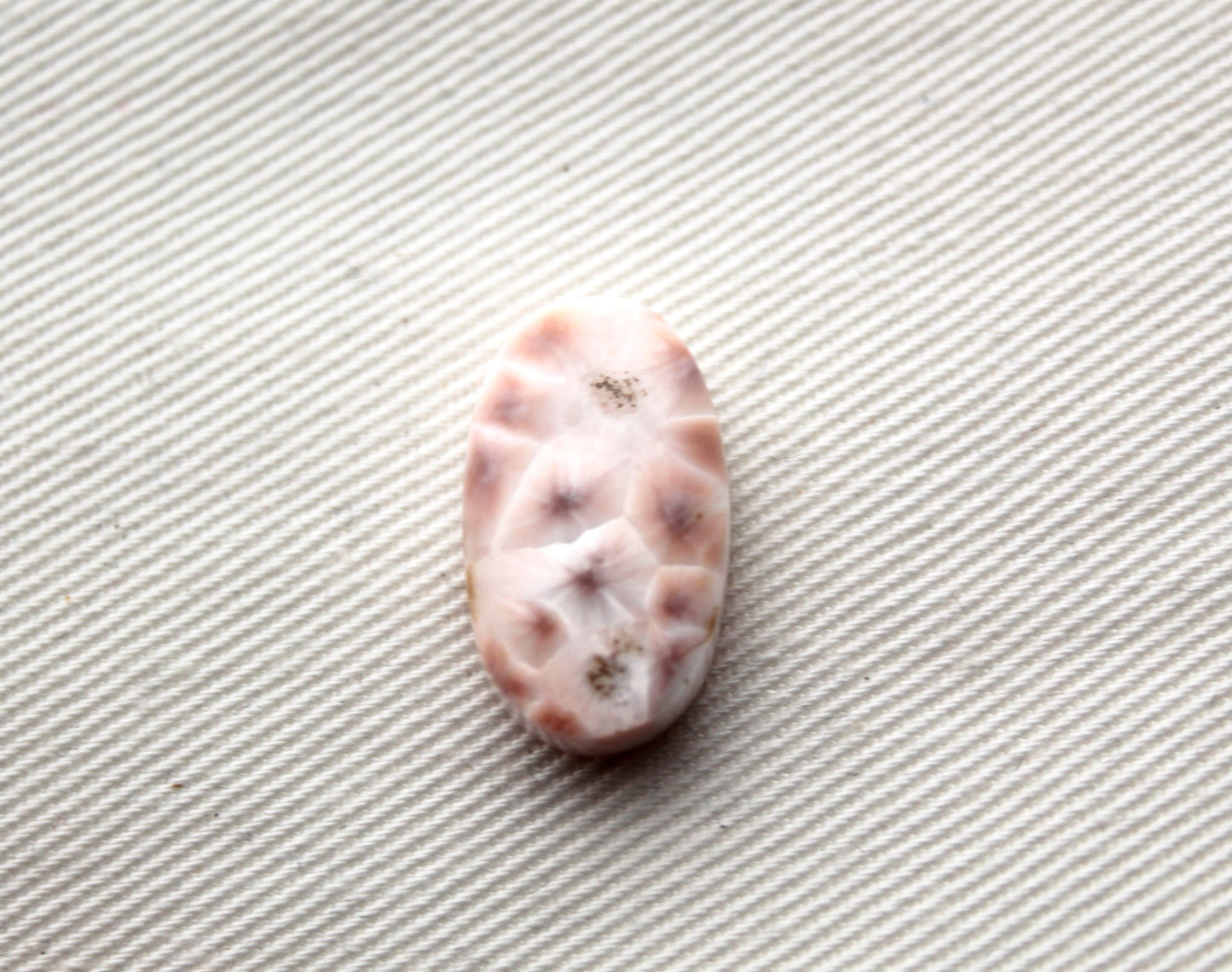 Small Thomsonite Oval Cabochon pink gemstone