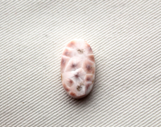Small Thomsonite Oval Cabochon pink gemstone