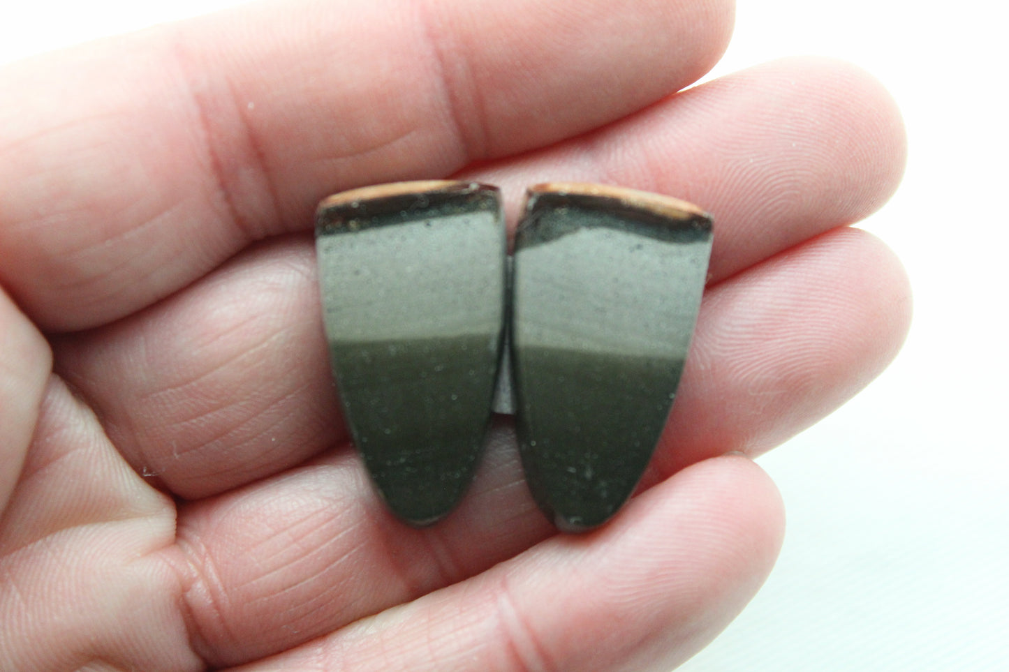 Indonesian Picture Jasper Pair Cabochons gemstones