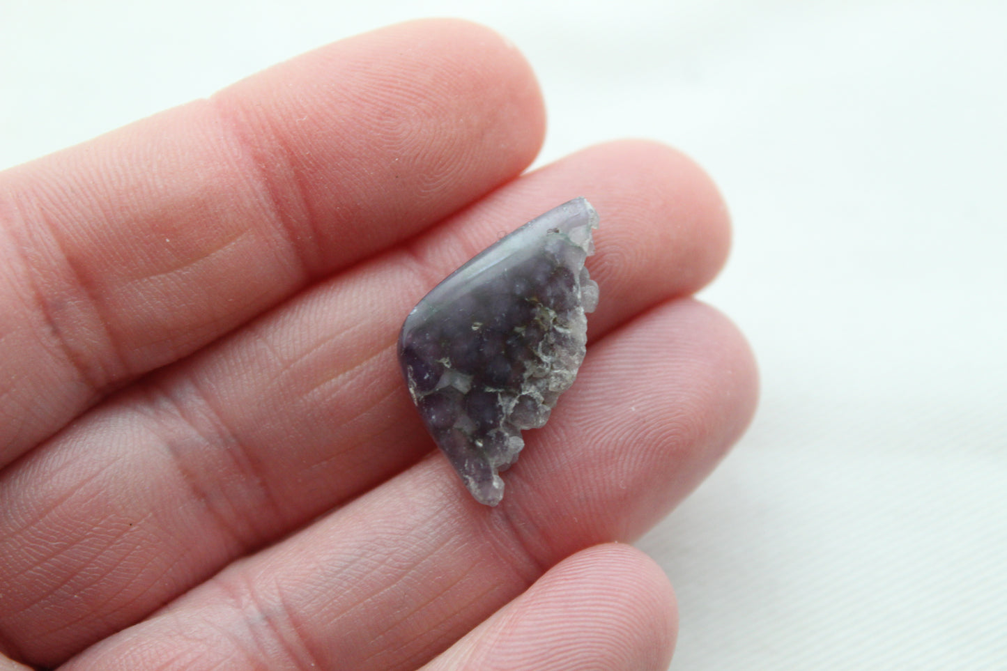Small Pair Purple Grape Agate Cabochons gemstones rough edges