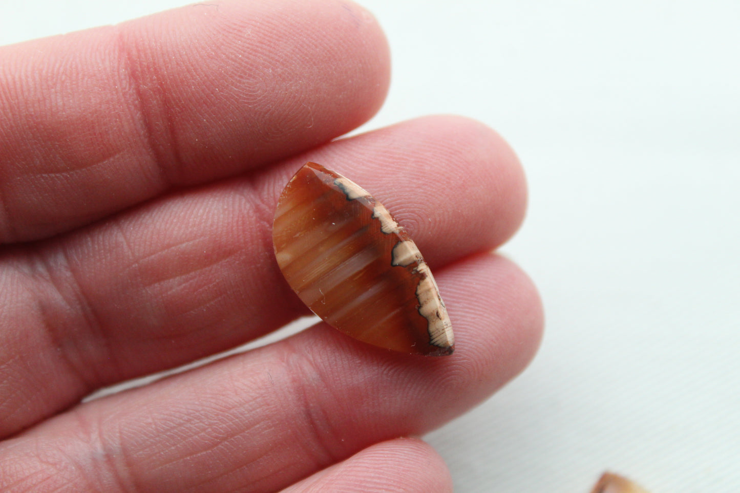 Small Pair Indonesian Agate Cabochons gemstone natural