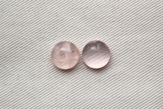 <tc>Paire de cabochons Quartz Rose Pierres rondes 8MM</tc>