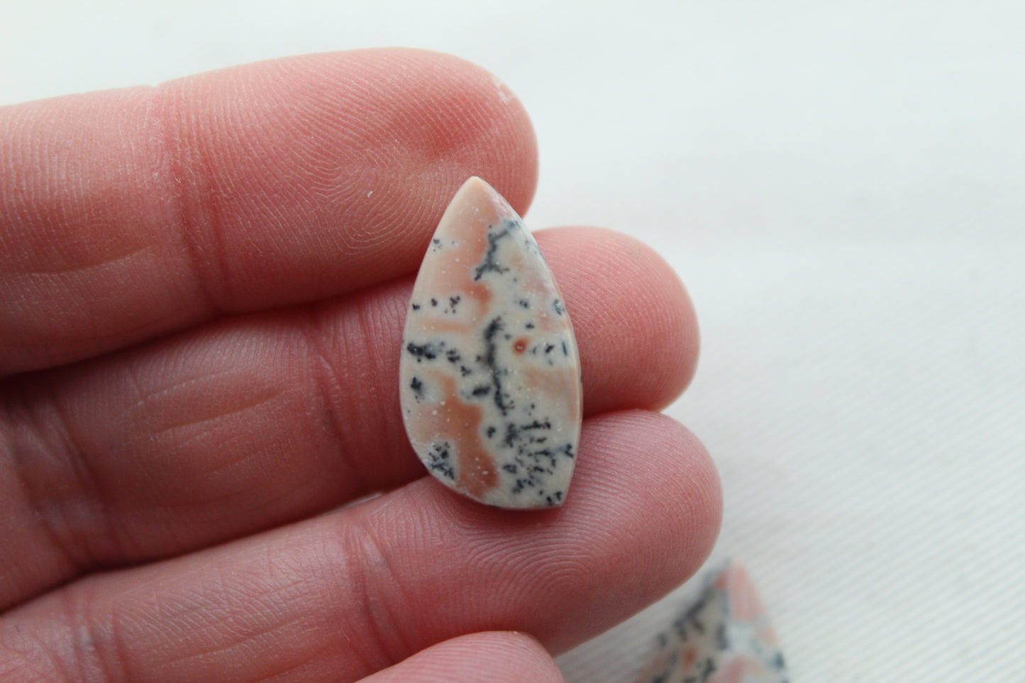 Small Dendritic Jasper Cabochon Pair Gemstone