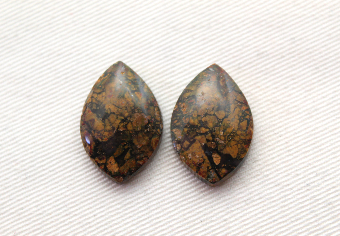 FingerPrint Jasper Cabochon Pair Gemstone