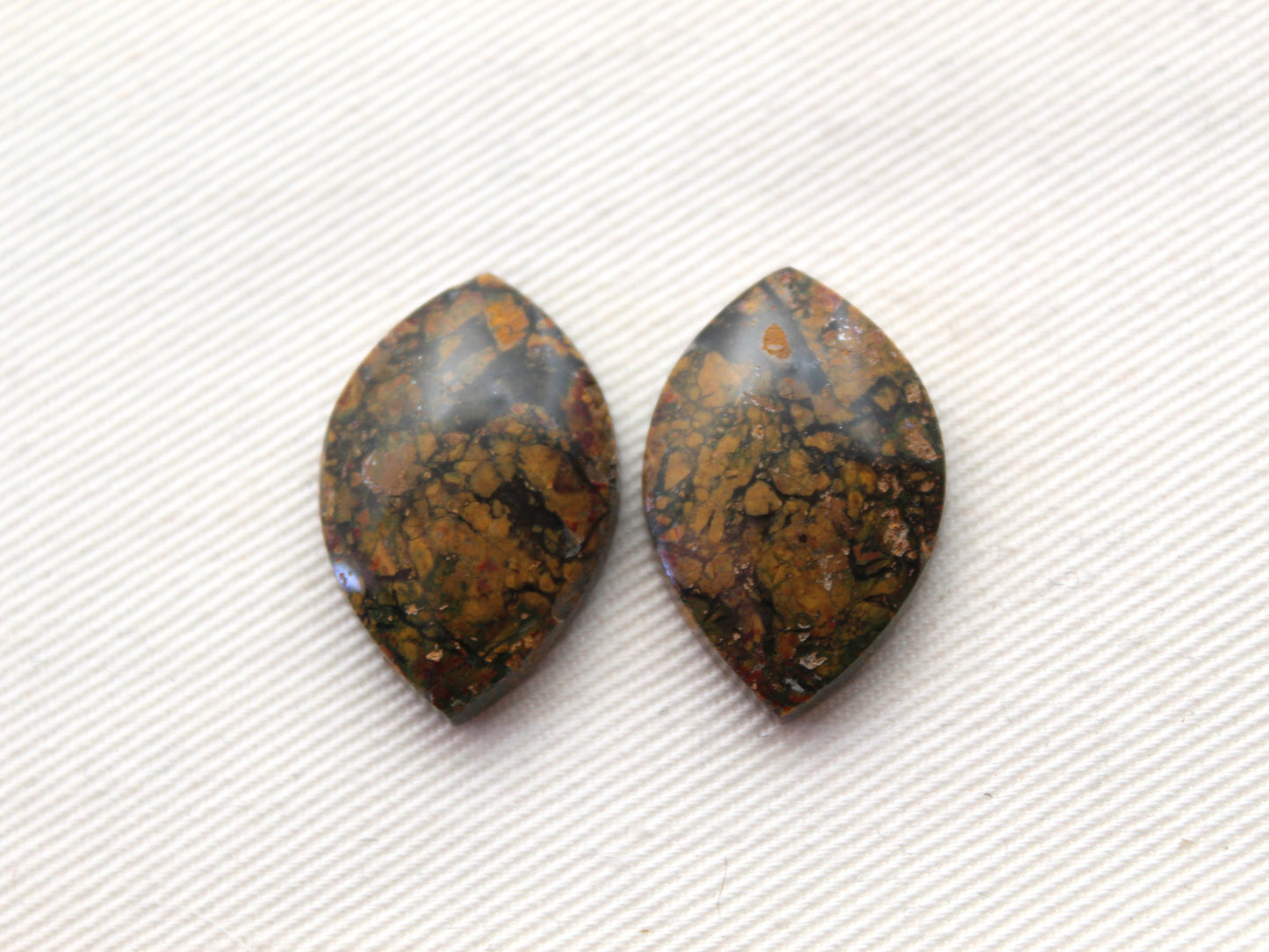 FingerPrint Jasper Cabochon Pair Gemstone