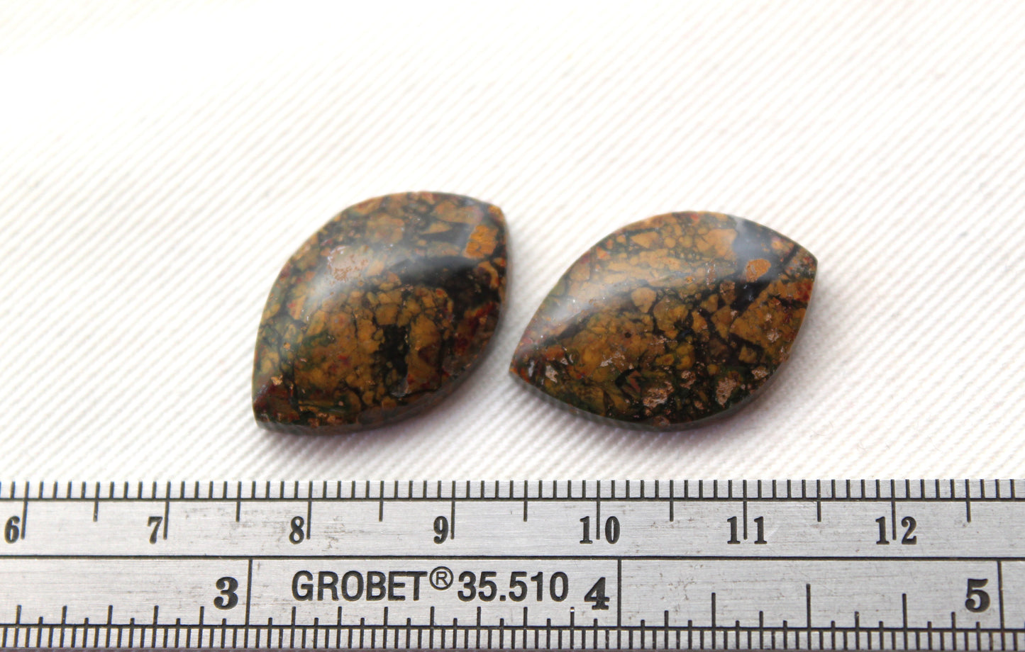 FingerPrint Jasper Cabochon Pair Gemstone