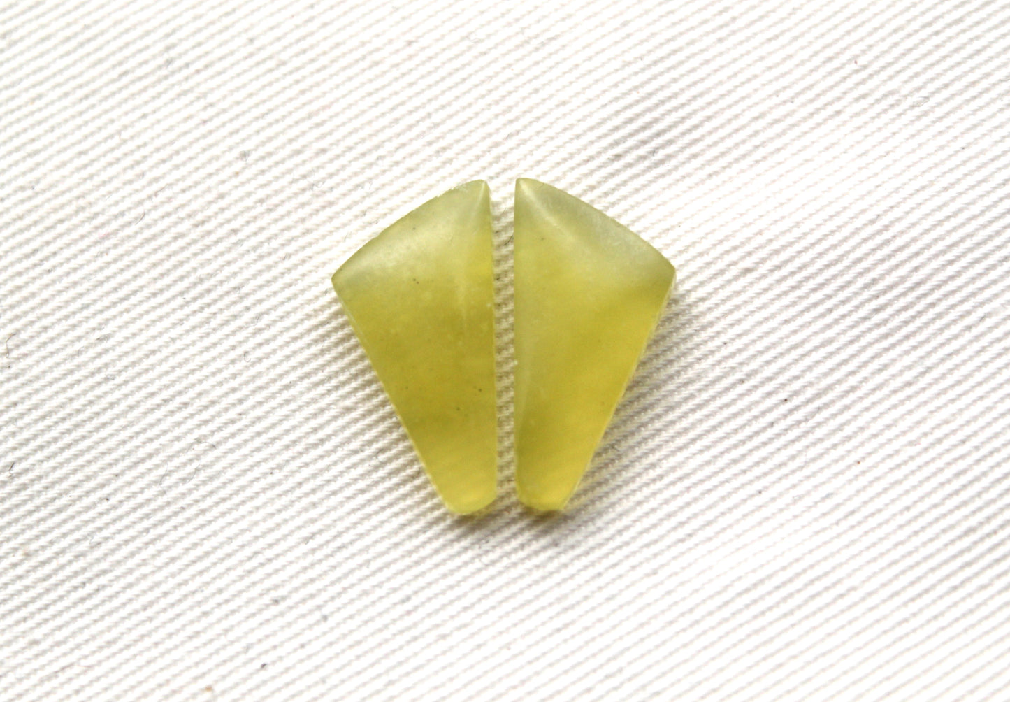 Small Vesuvianite Cabochon Pair Gemstone light green