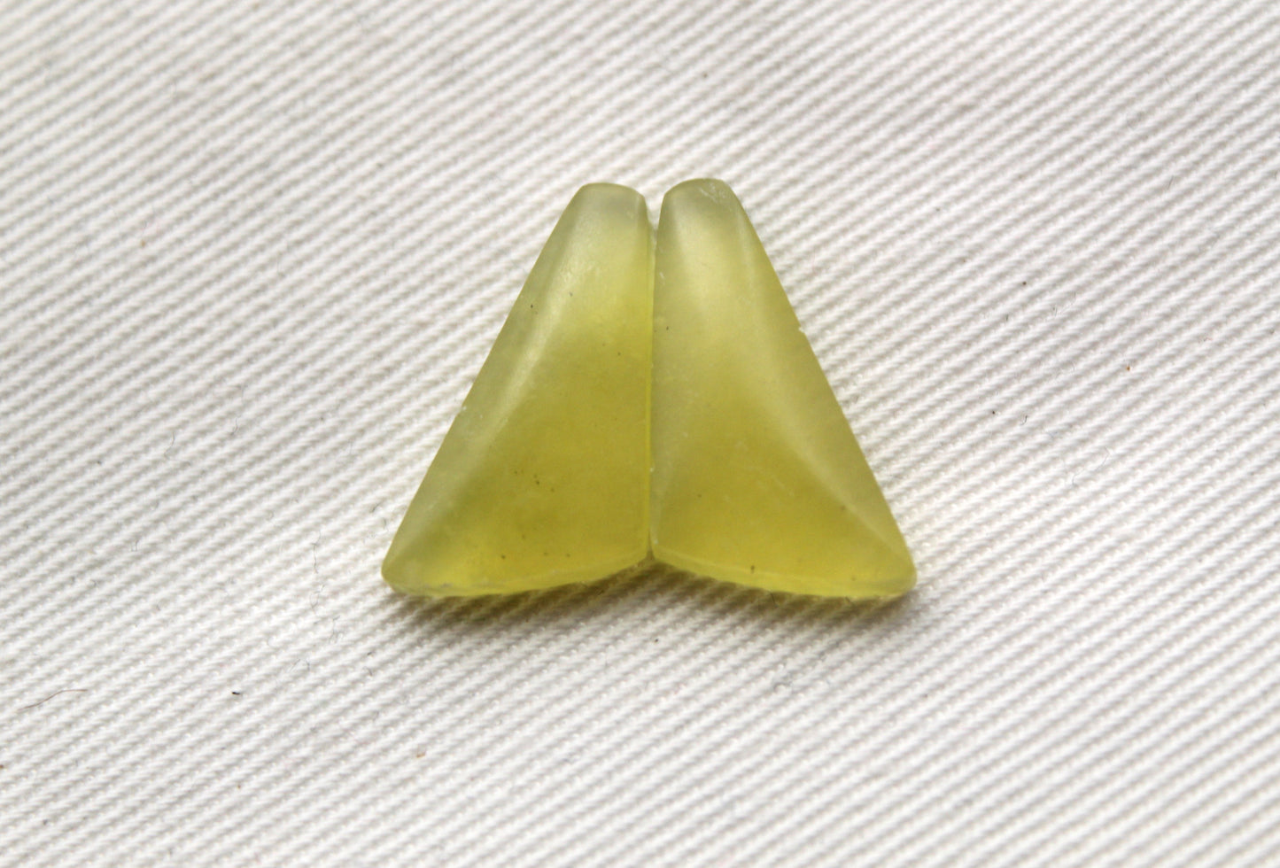 Small Vesuvianite Cabochon Pair Gemstone light green
