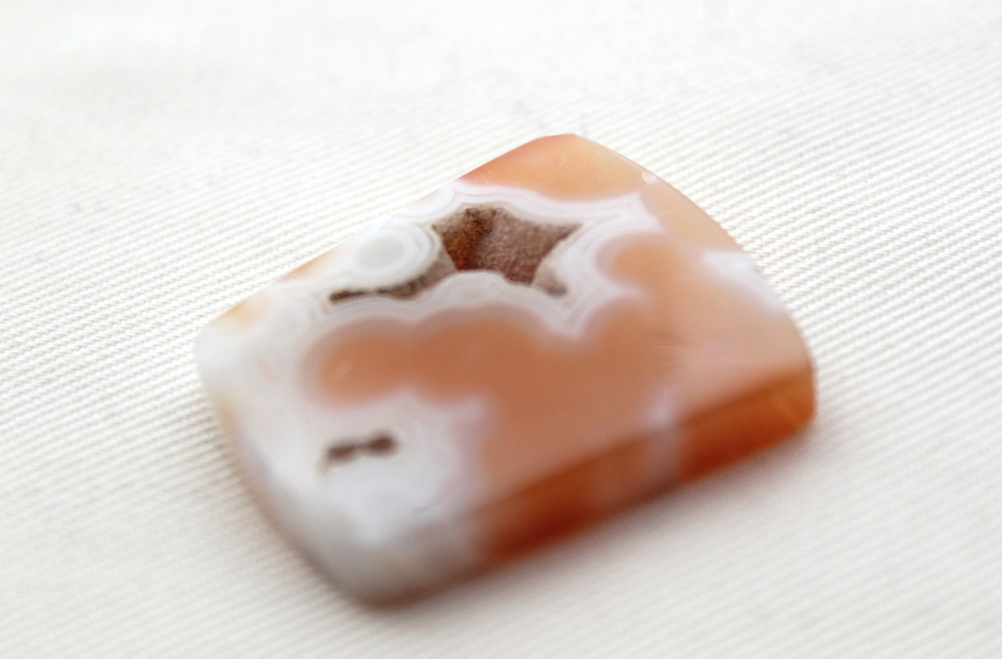 Indonesian Agate Cabochon Gemstone with druzy