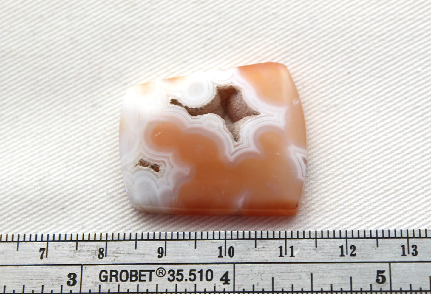 Indonesian Agate Cabochon Gemstone with druzy