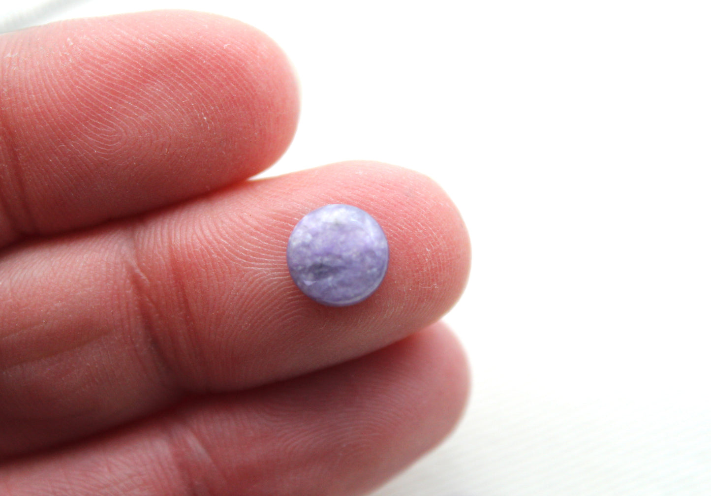 TWO Charoite round Cabochon purple Gemstone 8MM