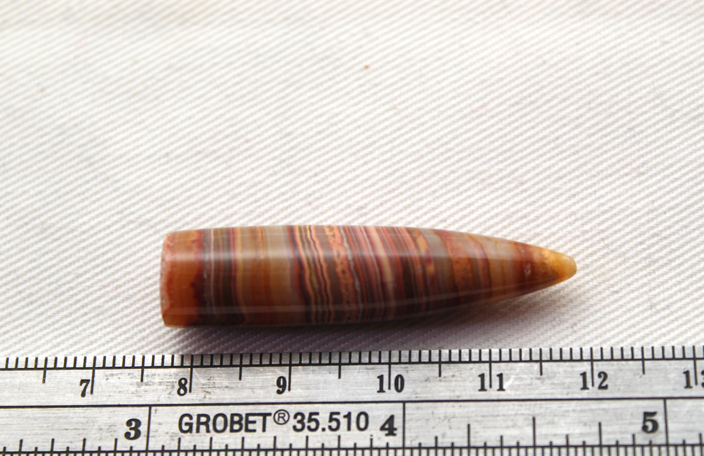 Lace Agate bullet Gemstone 42MM UNDRILLED