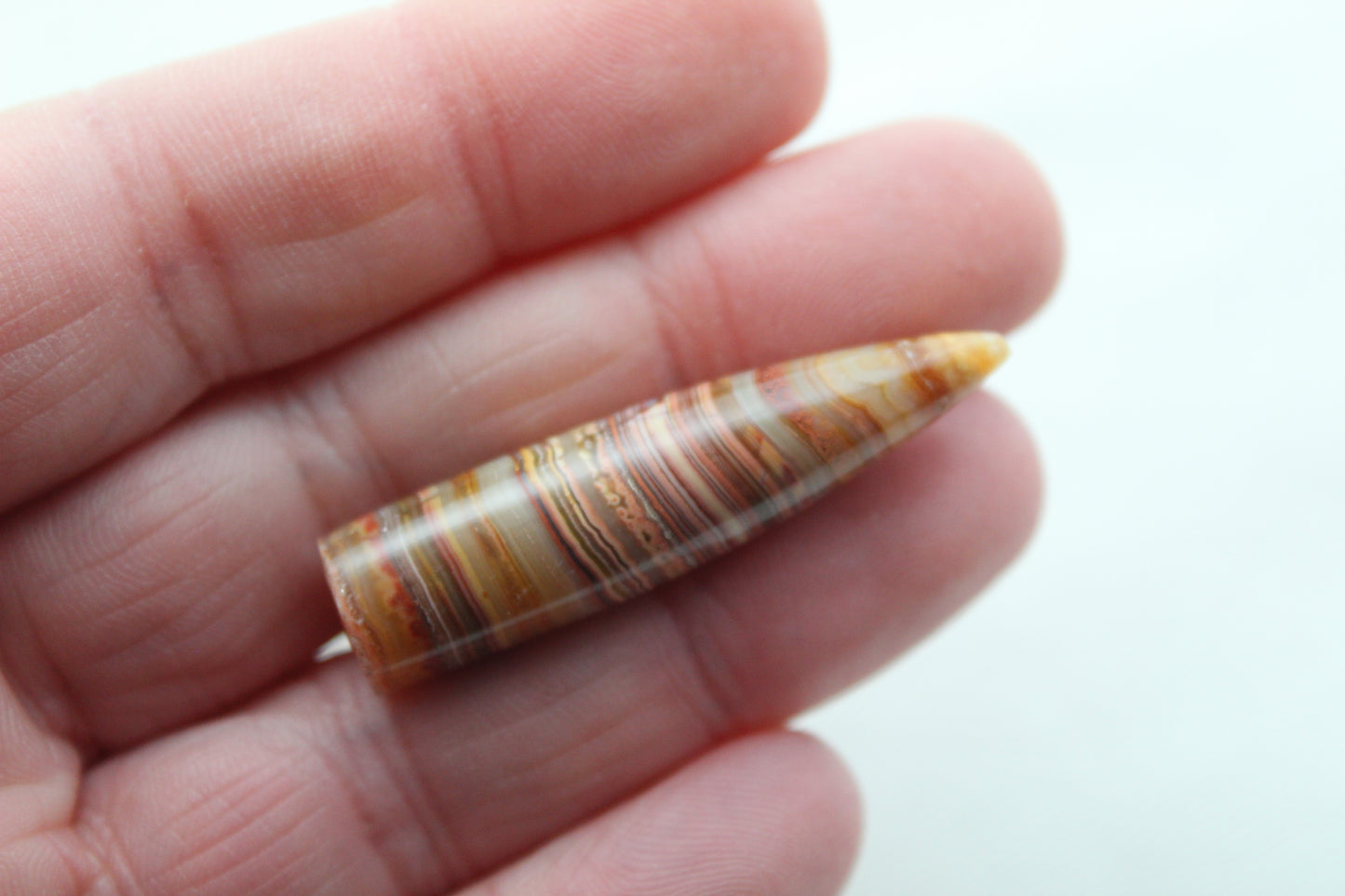 Lace Agate bullet Gemstone 42MM UNDRILLED