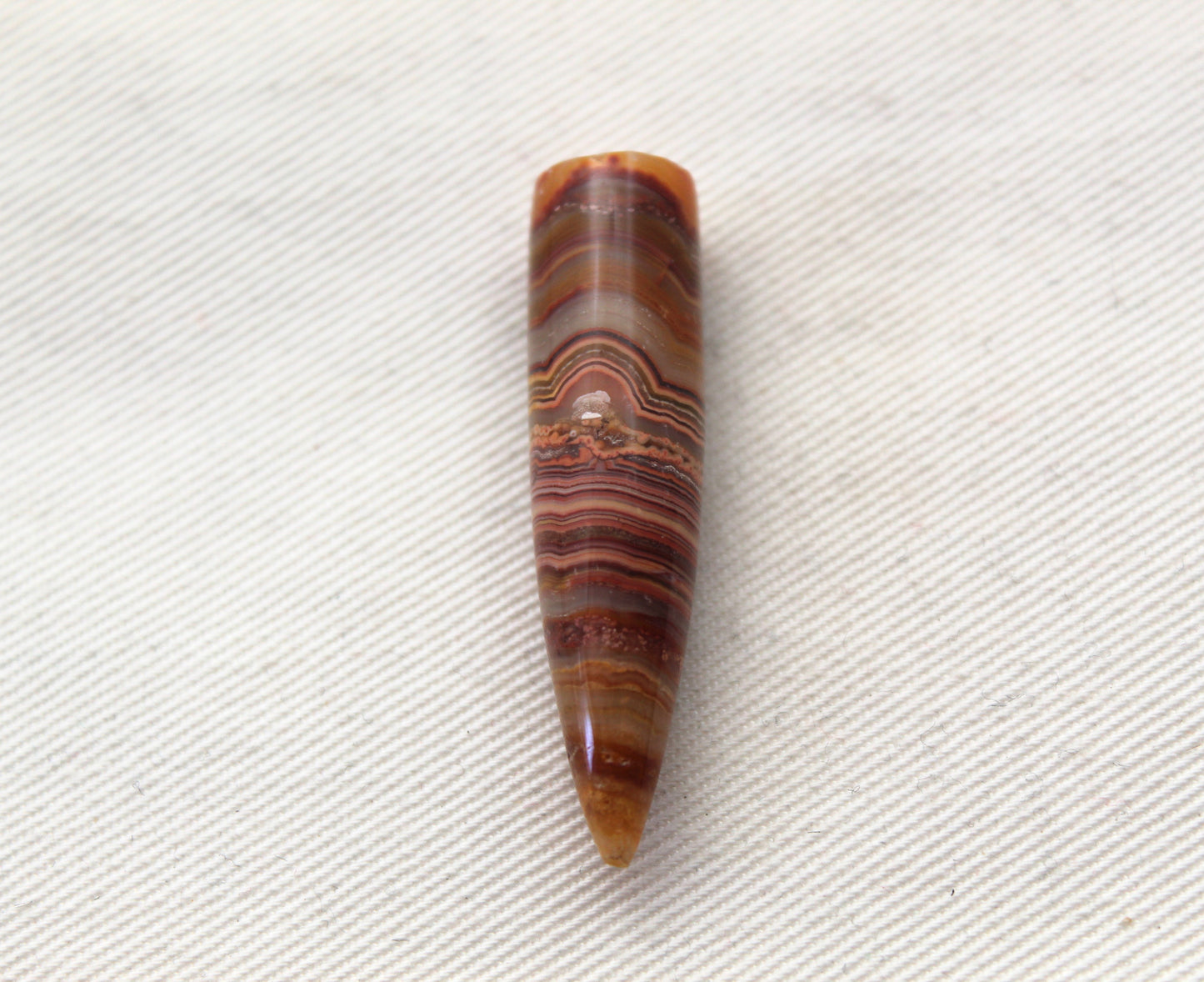 Lace Agate bullet Gemstone 42MM UNDRILLED