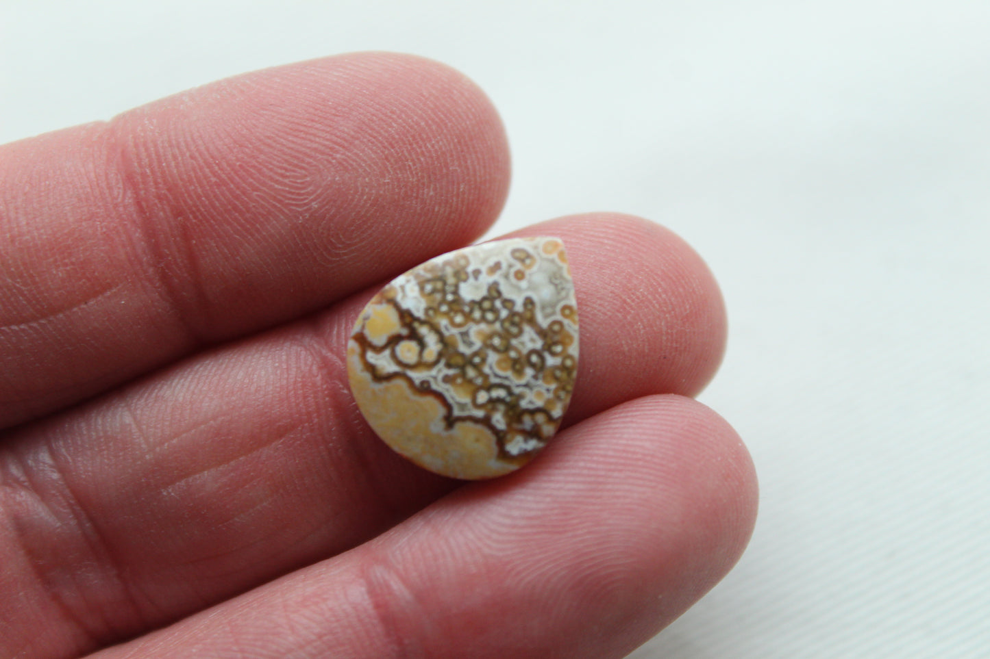SMALL River Jasper Cabochon Pair Gemstone teardrop