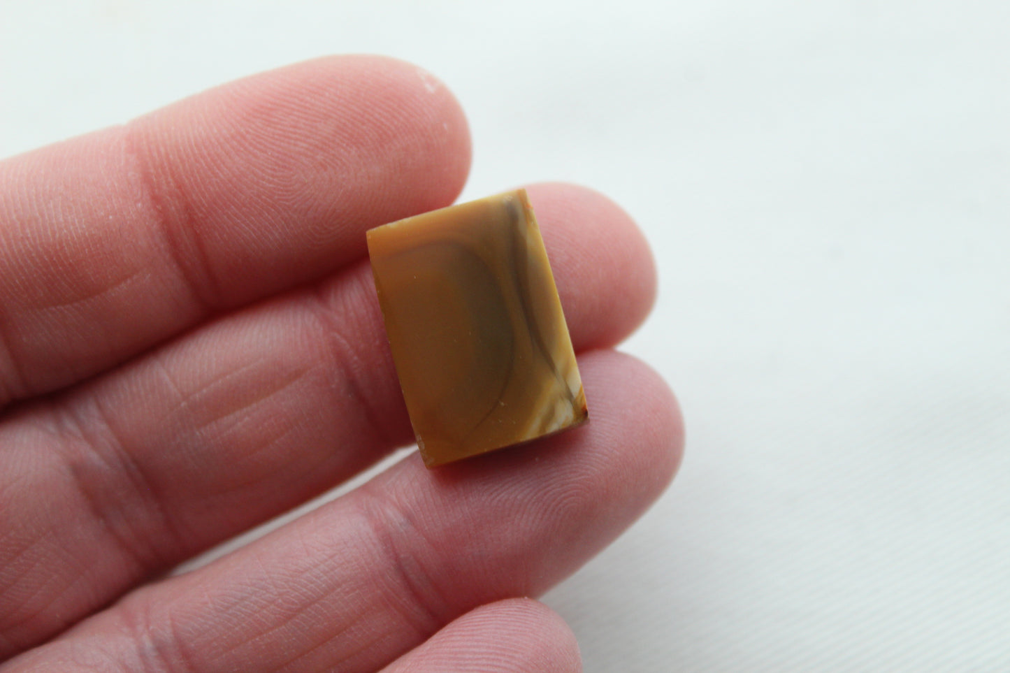 Pair Indonesian Agate Cabochons gemstone rectangle