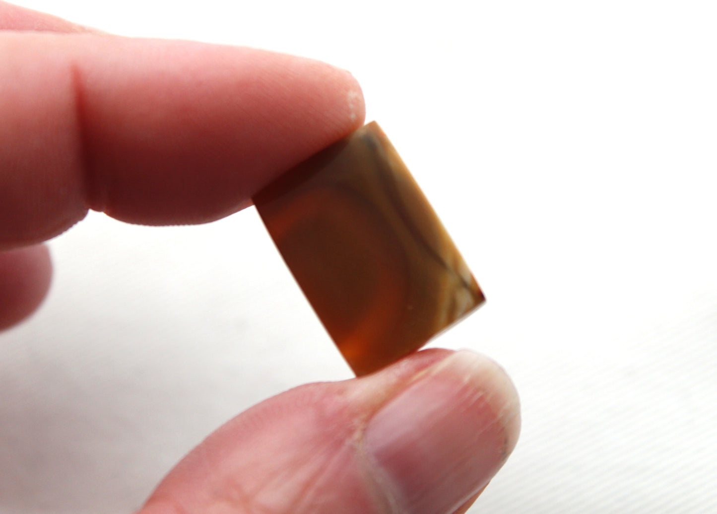 Pair Indonesian Agate Cabochons gemstone rectangle