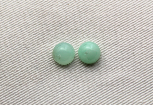 FOUR Chrysoprase cabochon rond 8 mm vert