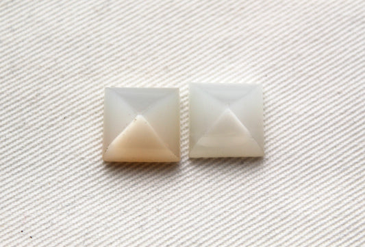 TWO Moonstone cabochon Gemstone square