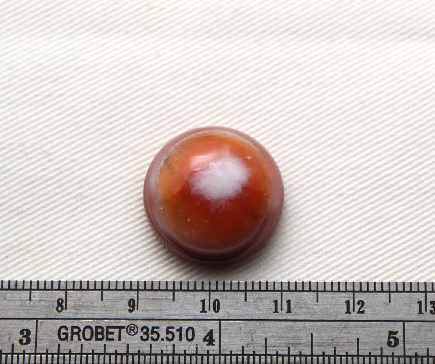 Banded Agate Cabochon Gemstone orange round 20MM