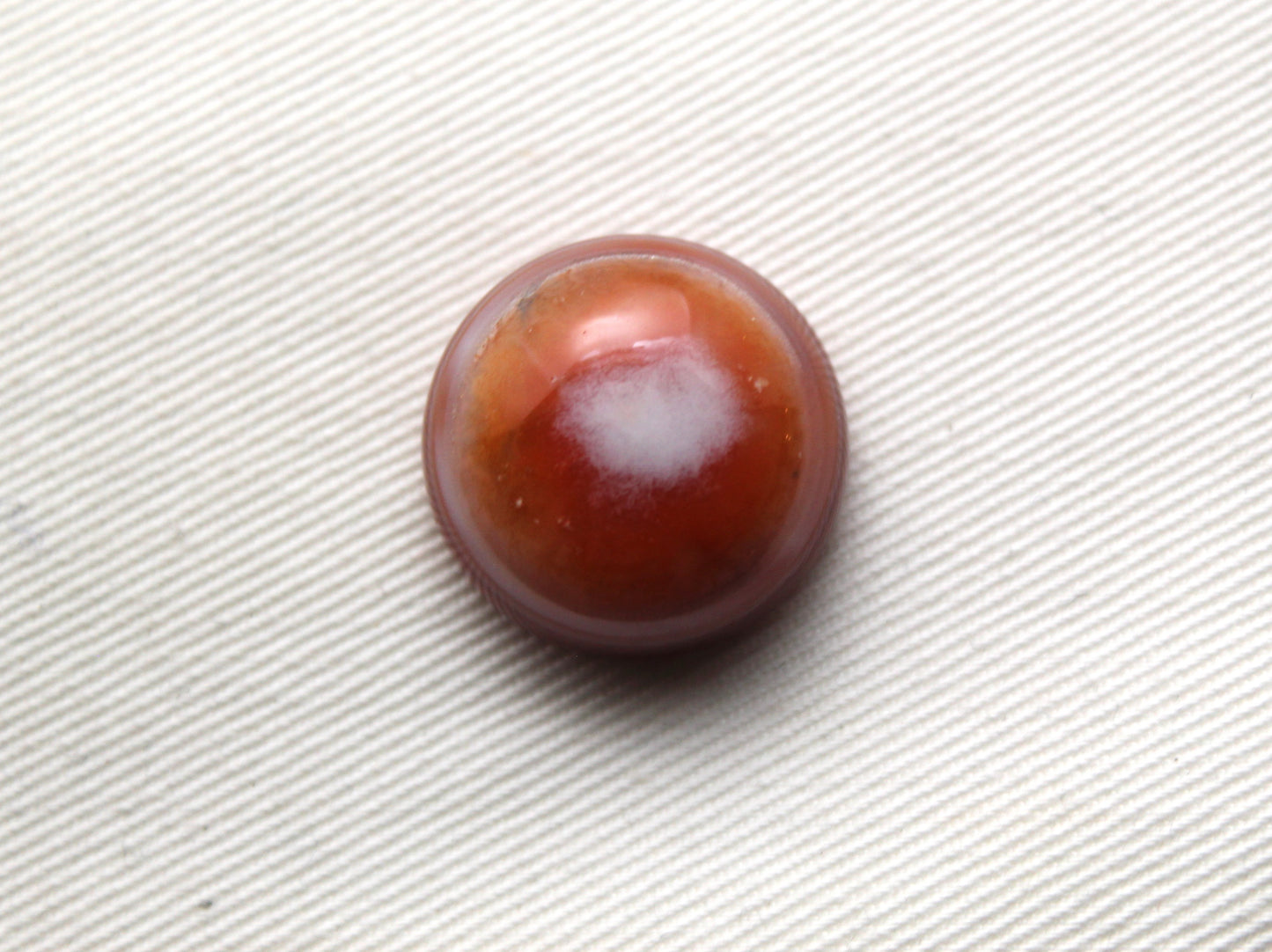 Banded Agate Cabochon Gemstone orange round 20MM