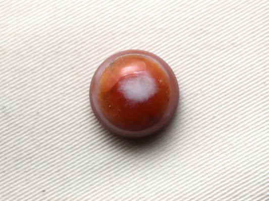 Banded Agate Cabochon Gemstone orange round 20MM
