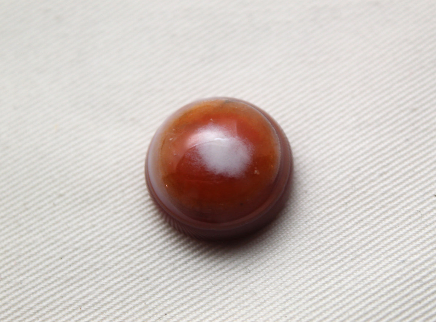 Banded Agate Cabochon Gemstone orange round 20MM