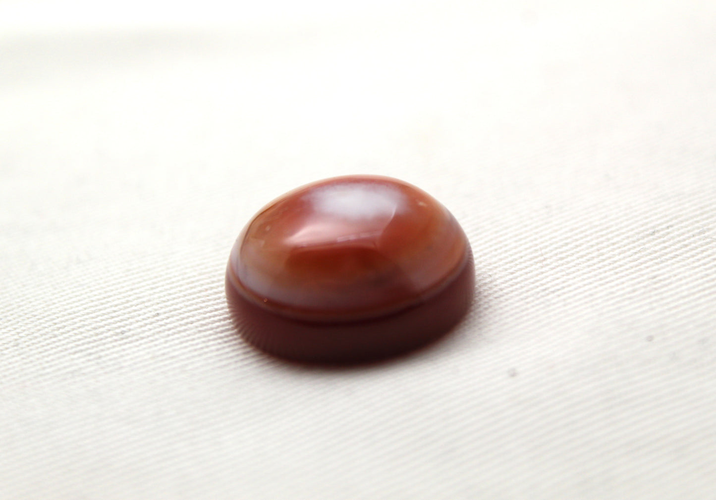 Banded Agate Cabochon Gemstone orange round 20MM