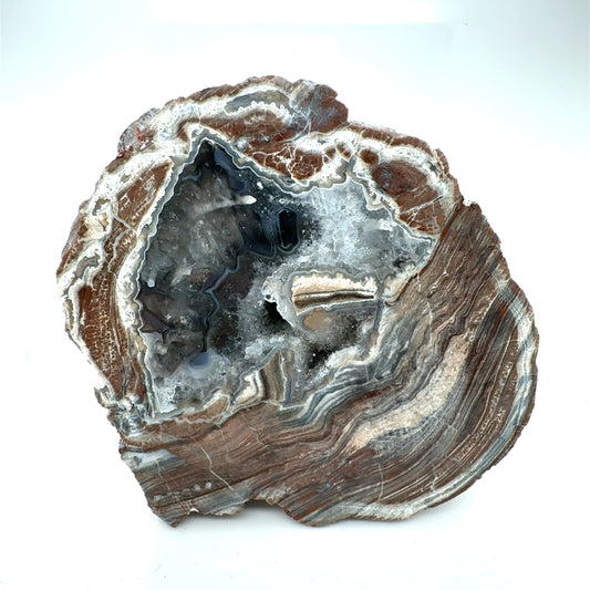 Thunder egg fluorescent Nodule polished Half nodule