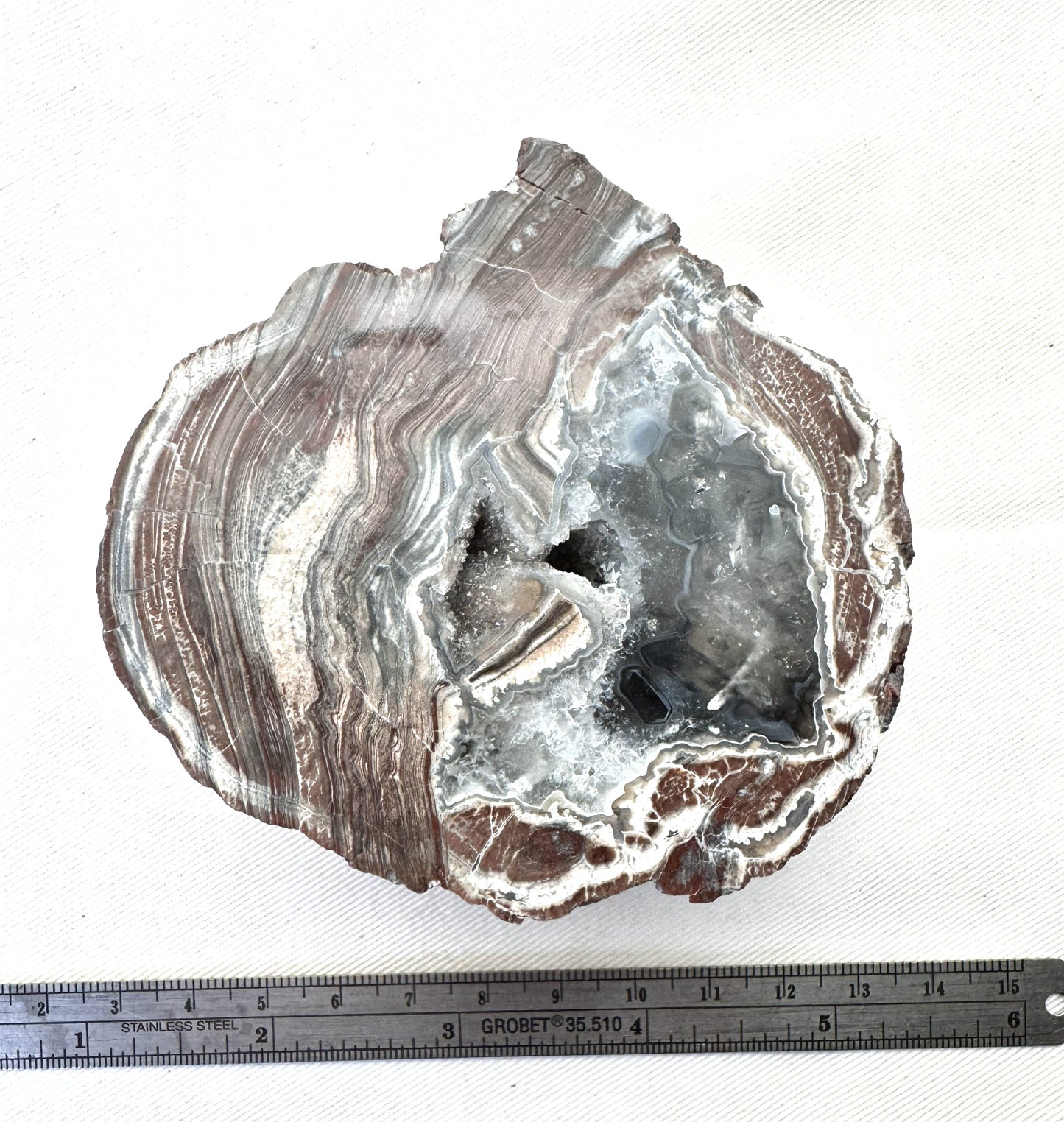 Thunder egg fluorescent Nodule polished Half nodule