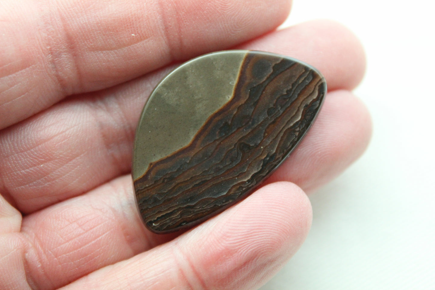 Deschutes Jasper Thin Cabochon &nbsp;beige brown gemstone