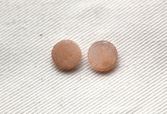 TWO Gold sand Sunstone cabochons 8 MM Gemstones round