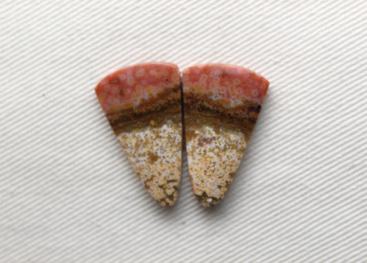 Small River Jasper Cabochon Pair Gemstone
