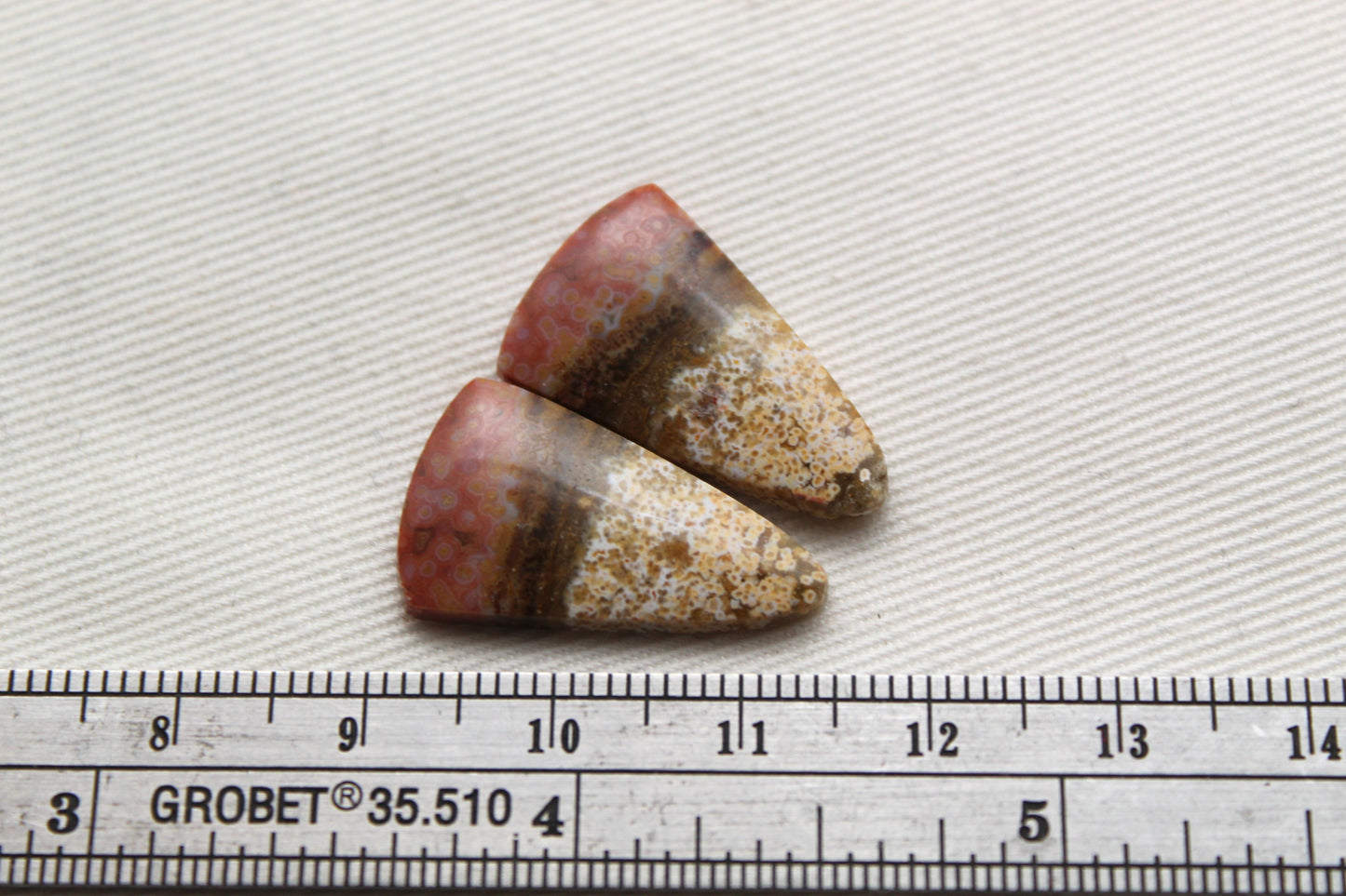 Small River Jasper Cabochon Pair Gemstone