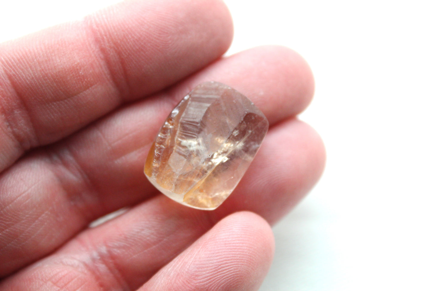 Surface Citrine Cabochon Gemstone yellow clear rectangle