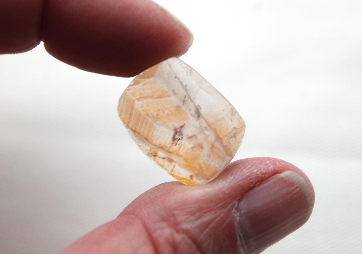 Surface Citrine Cabochon Gemstone yellow clear rectangle