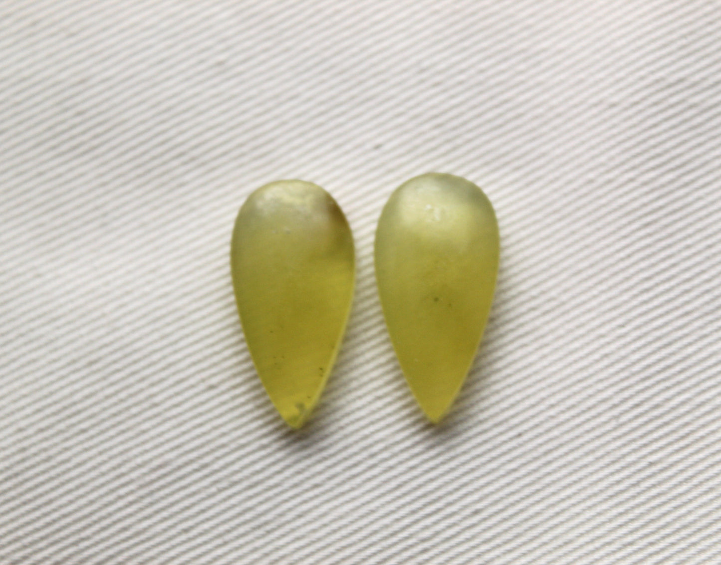 Small Vesuvianite Cabochon Pair Gemstone light green