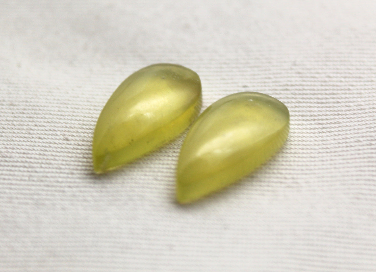 Small Vesuvianite Cabochon Pair Gemstone light green