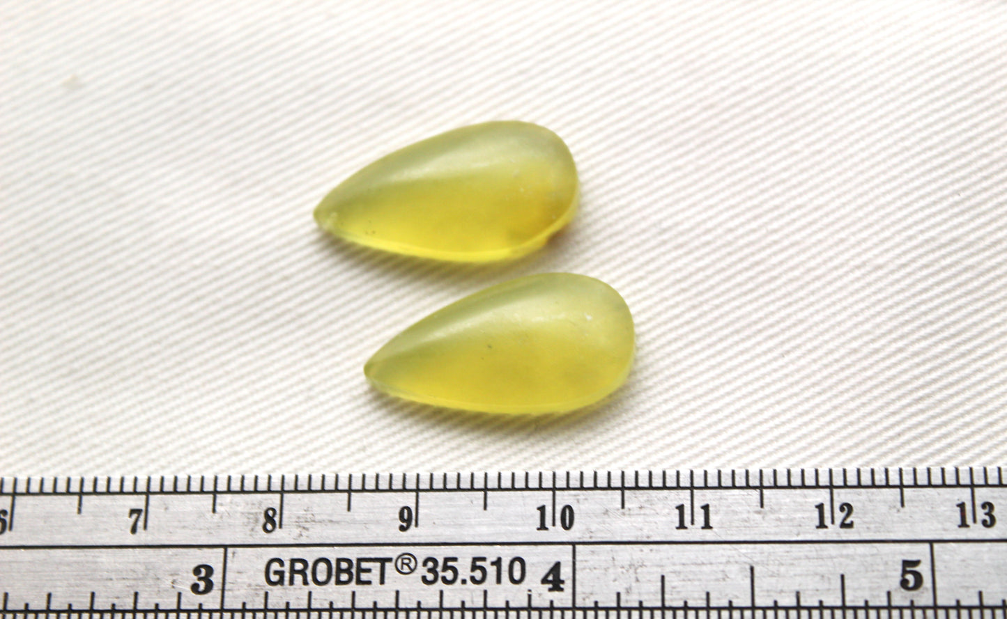 Small Vesuvianite Cabochon Pair Gemstone light green