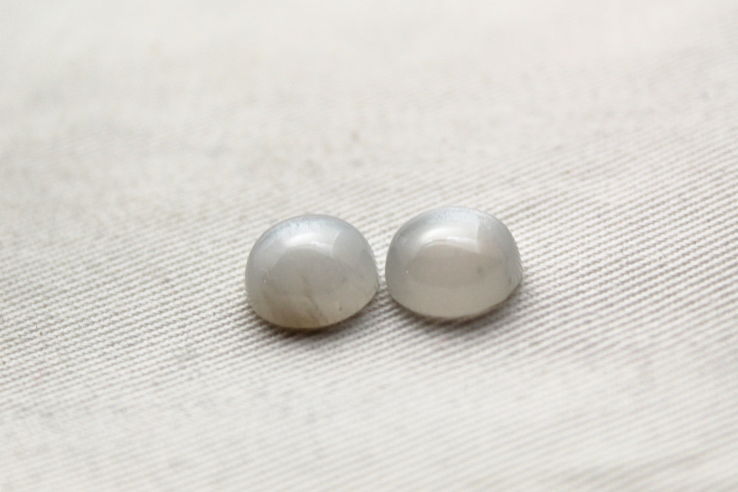Paire de cabochons Pierre de Lune pêche 10 MM Pierres gemmes rondes
