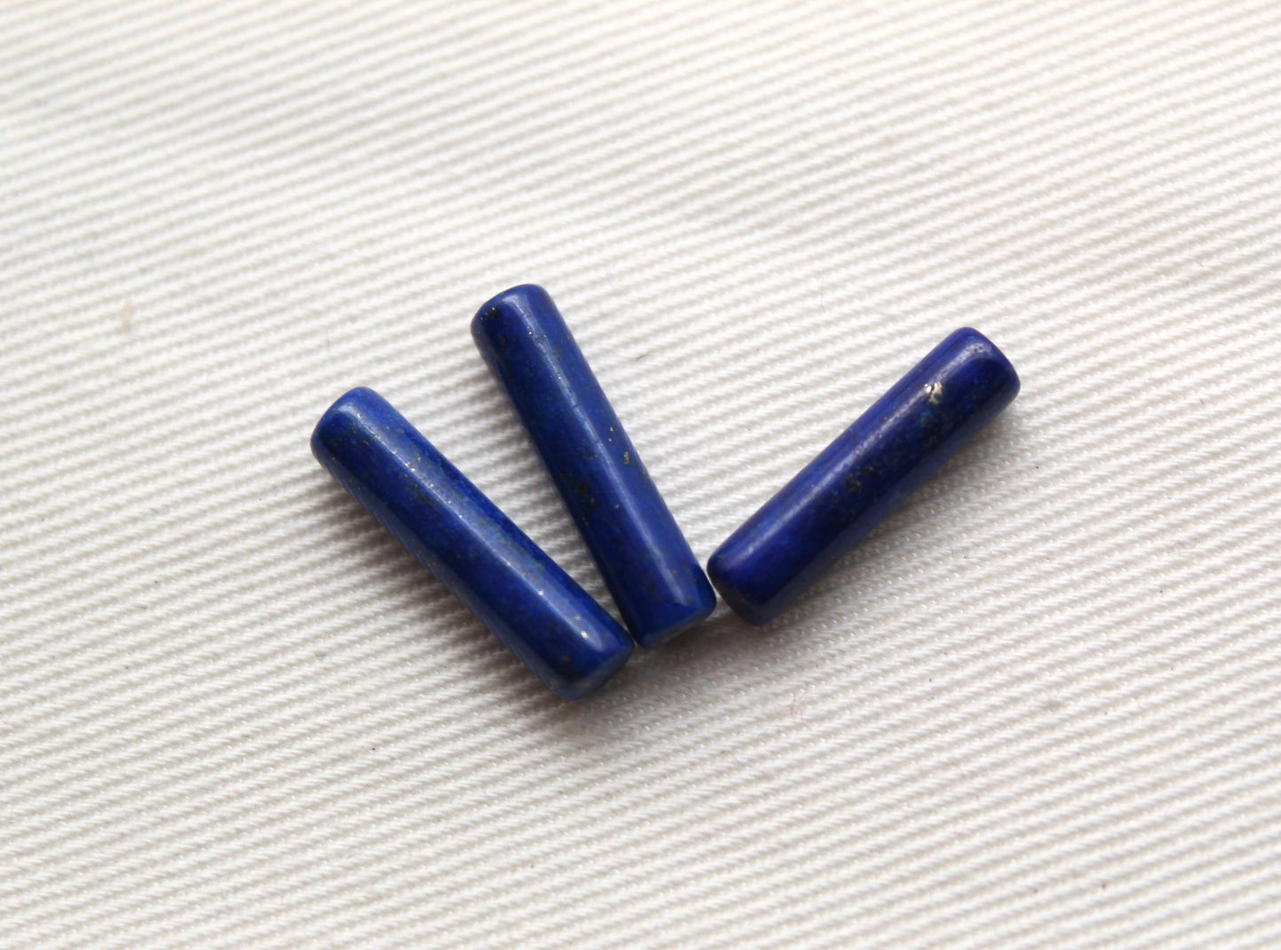THREE Lapis Lazuli cabochons Gemstones long 17x4MM