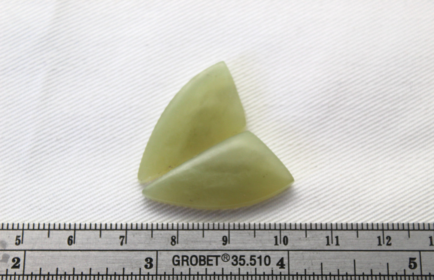 Vesuvianite Cabochon Pair Gemstone light green