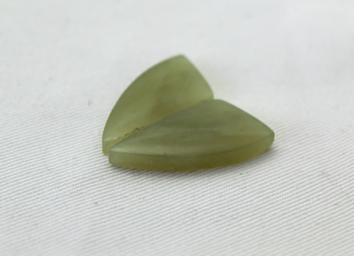 Vesuvianite Cabochon Pair Gemstone light green