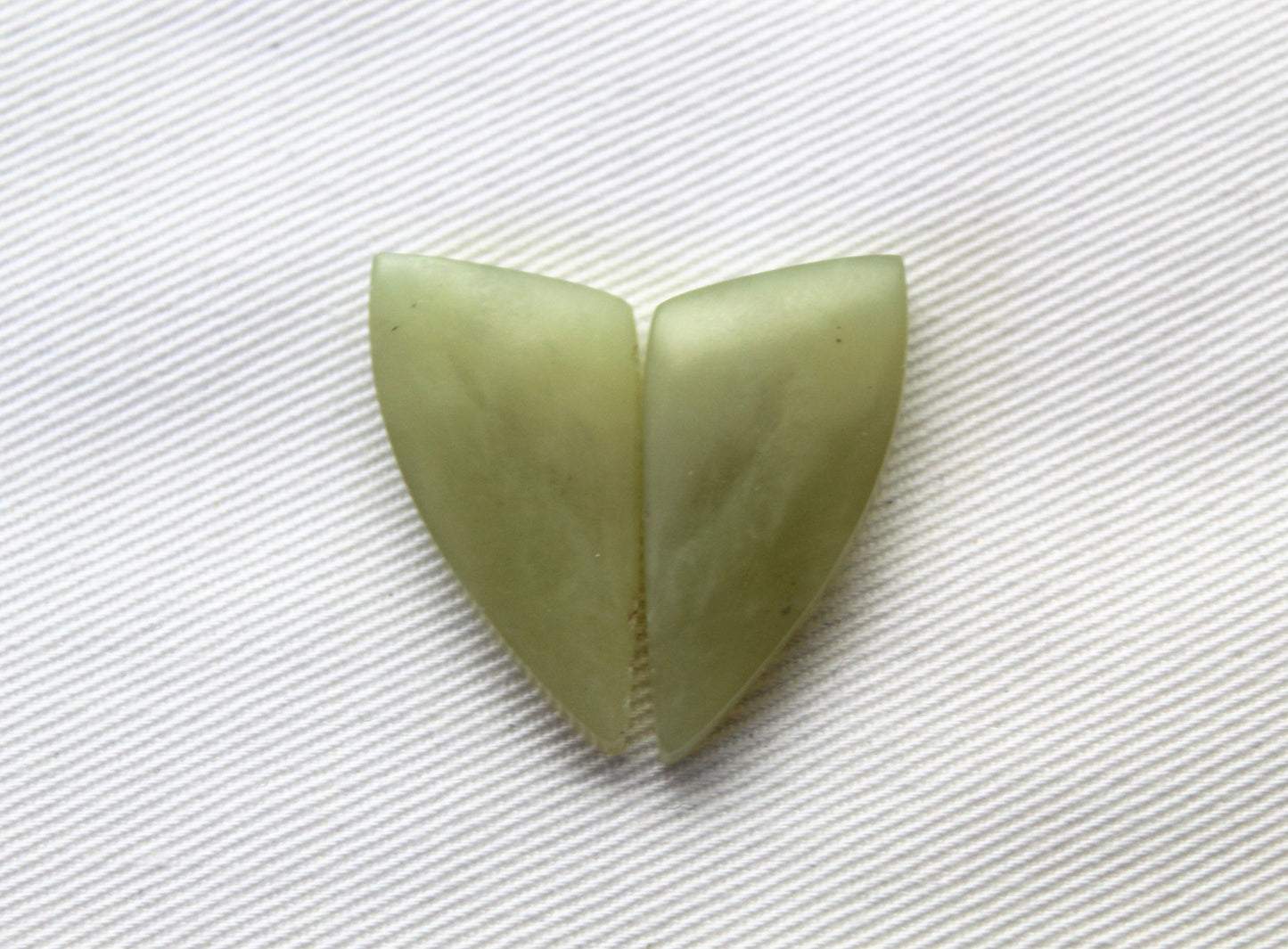 Vesuvianite Cabochon Pair Gemstone light green