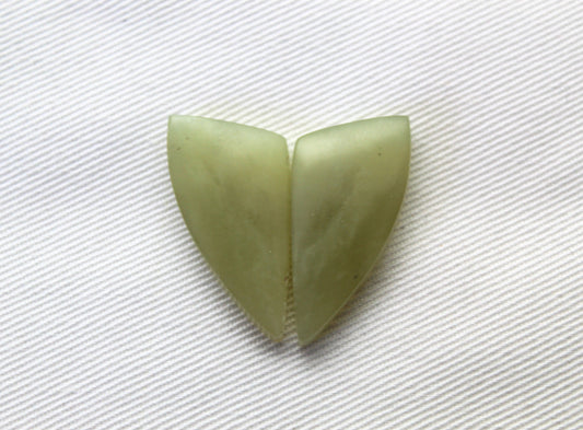 Vesuvianite Cabochon Pair Gemstone light green