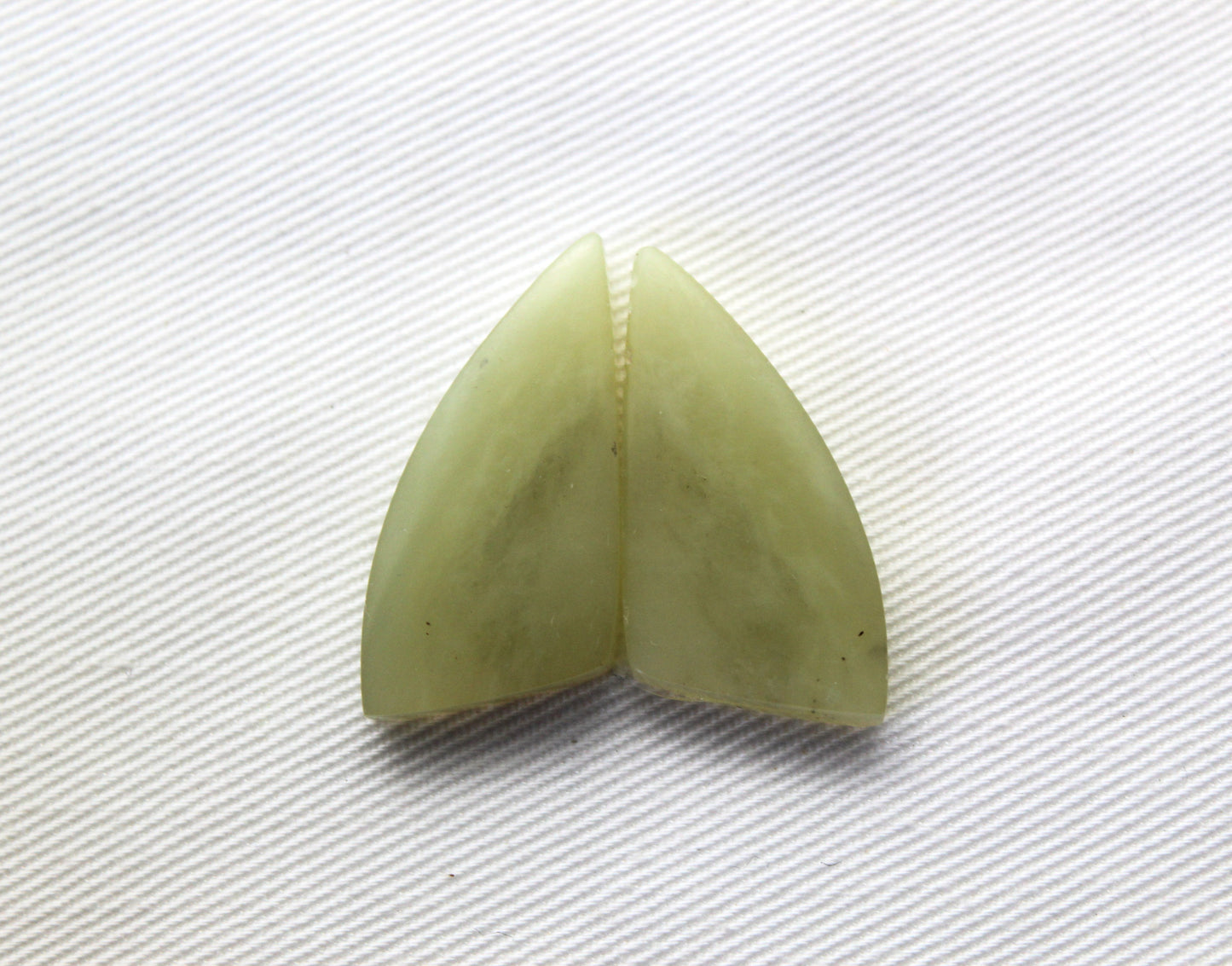 Vesuvianite Cabochon Pair Gemstone light green