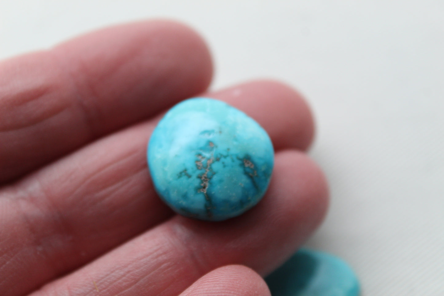 Kingman Turquoise lot Deux cabochons Pierres précieuses