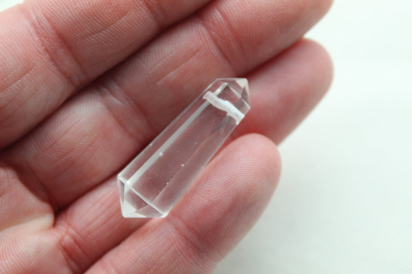 Crystal Quartz double point Tower gemstone pendant size DRILLED