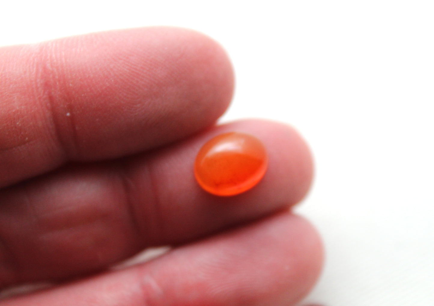 TWO Oval Carnelian Cabochons 8x10MM